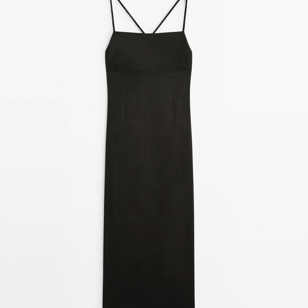 New Massimo Dutti Linen Blend Midi Dress - Picture 4 of 16